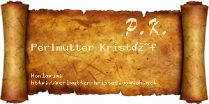 Perlmutter Kristóf névjegykártya