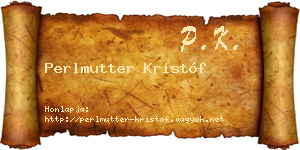 Perlmutter Kristóf névjegykártya