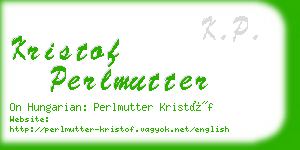kristof perlmutter business card